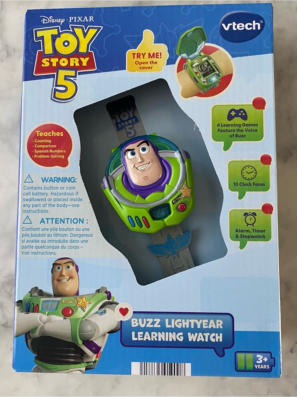VTech Disney Pixar Toy Story 5 Buzz Lightyear Learning Watch Green New